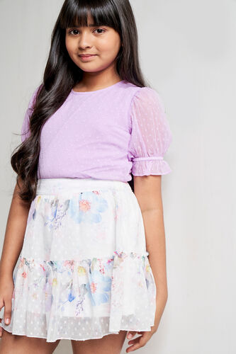 Lilac Floral Top-Skirt Set, Lilac, image 4